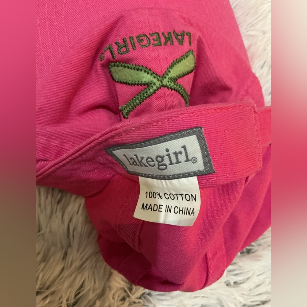 Lakegirl Hot Pink Embroidered Paddle Baseball Hat Adjustable Cotton Cap